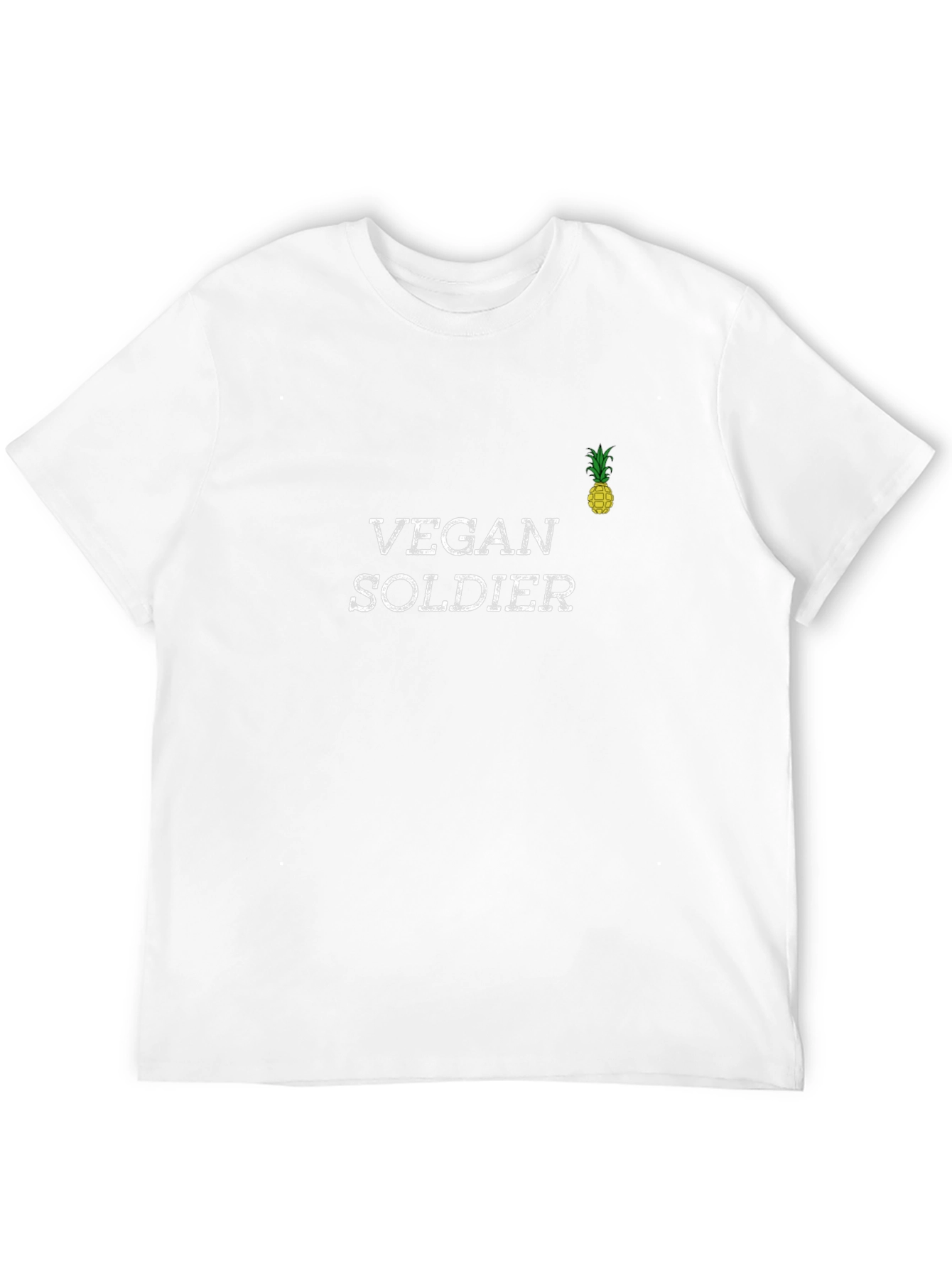 Vegan Soldier Black Graphic T-Shirt