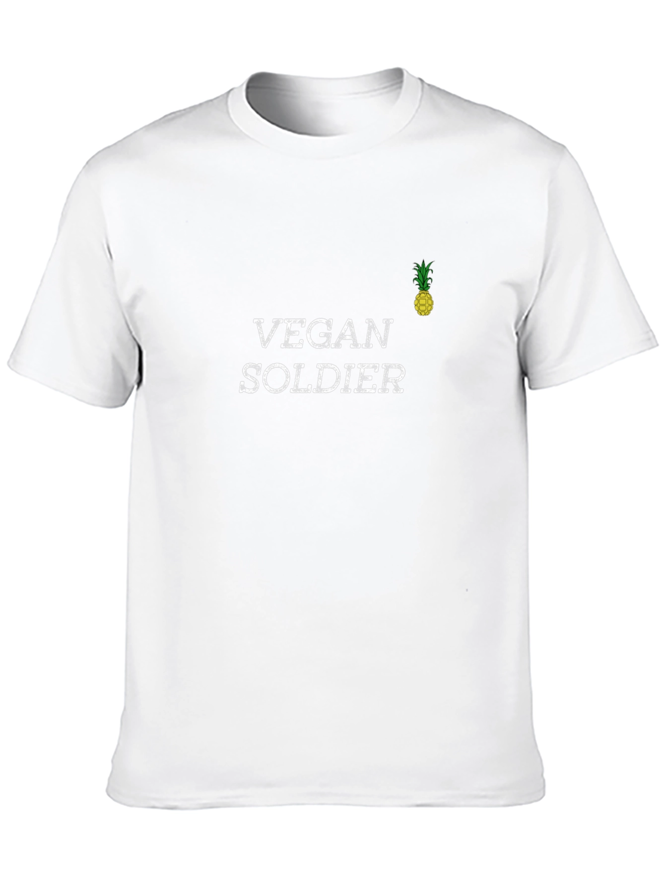 Vegan Soldier Black Graphic T-Shirt