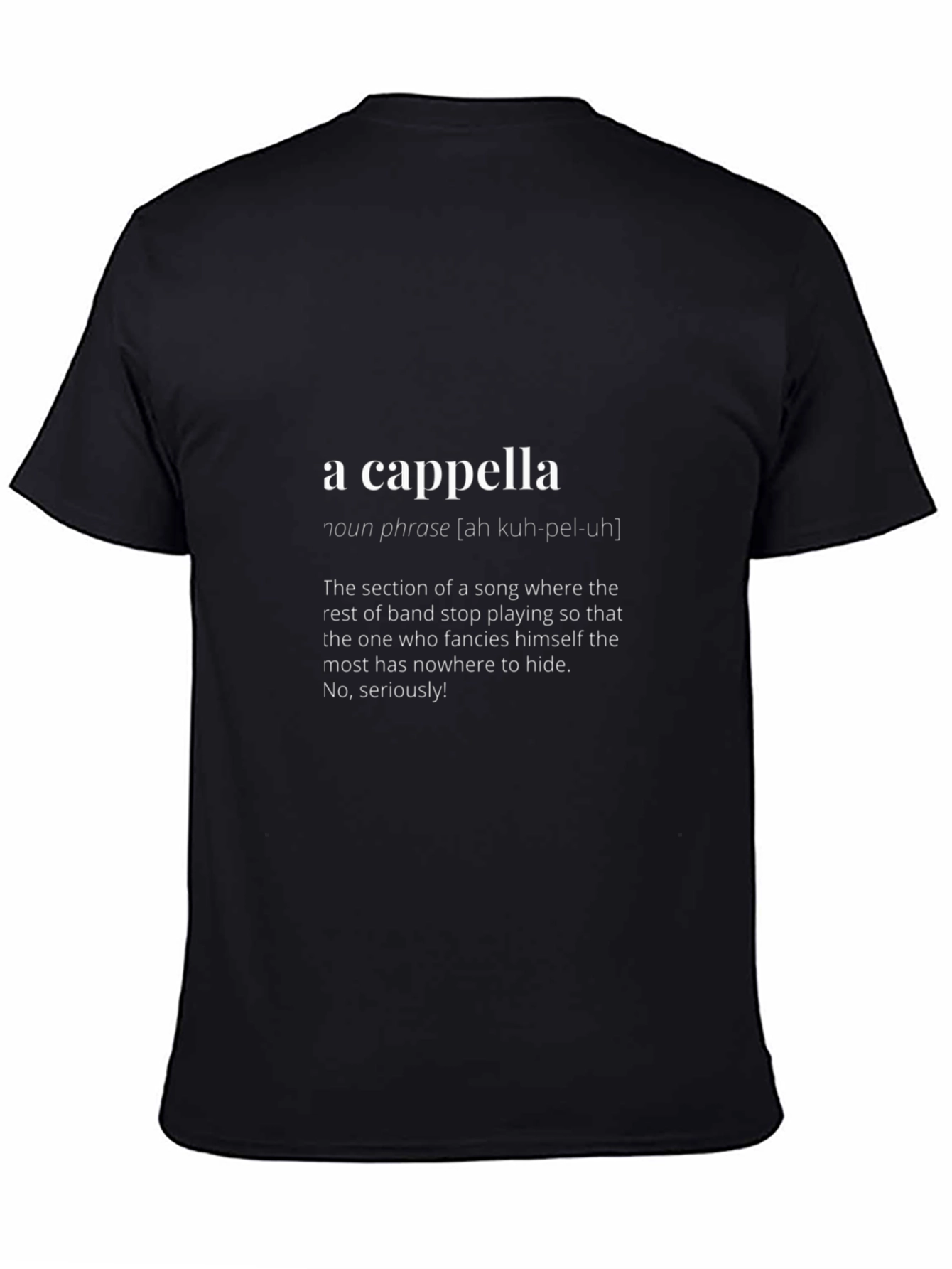 A Cappella Definition T-Shirt | Music Lover Tee