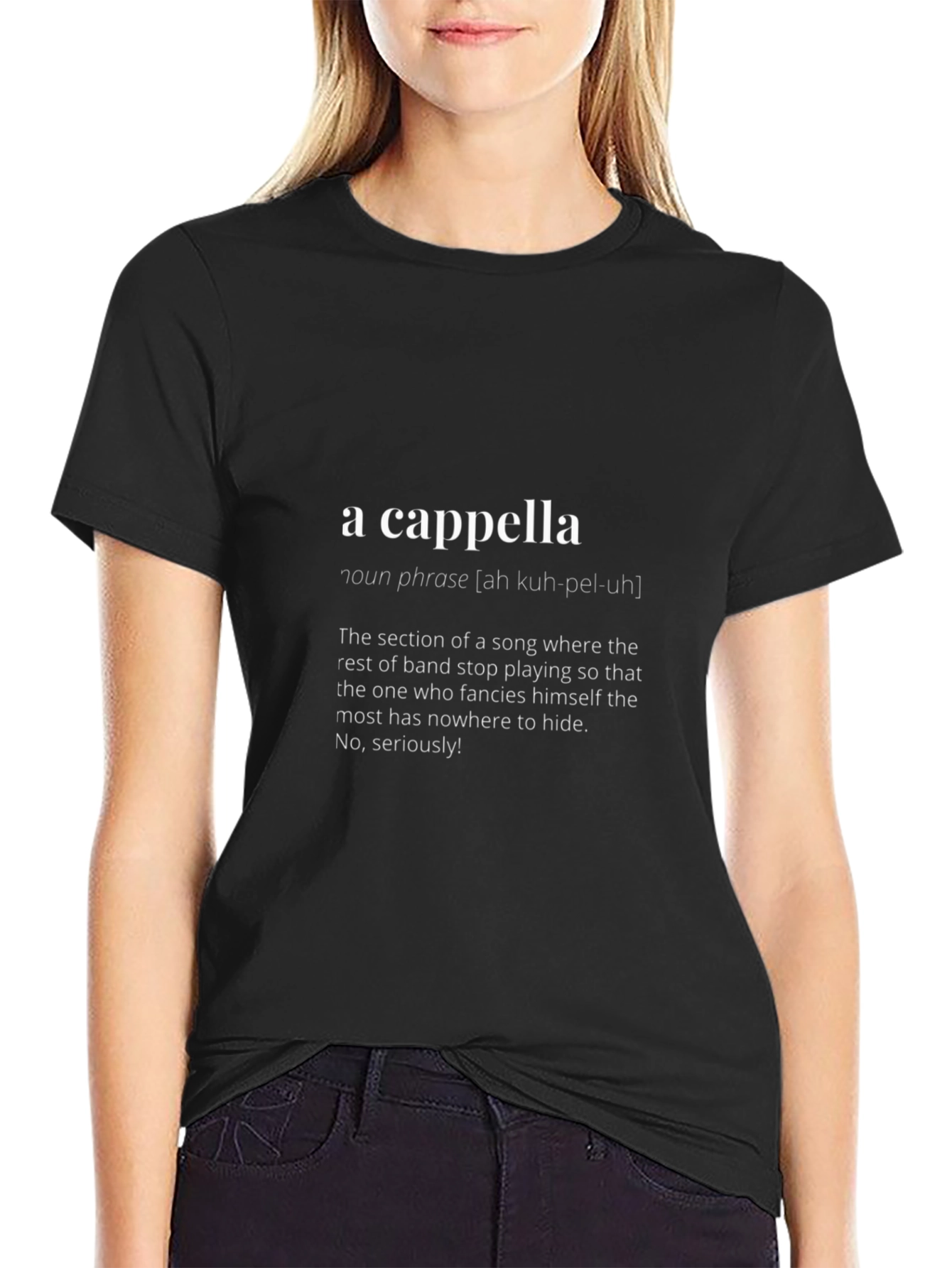 A Cappella Definition T-Shirt | Music Lover Tee