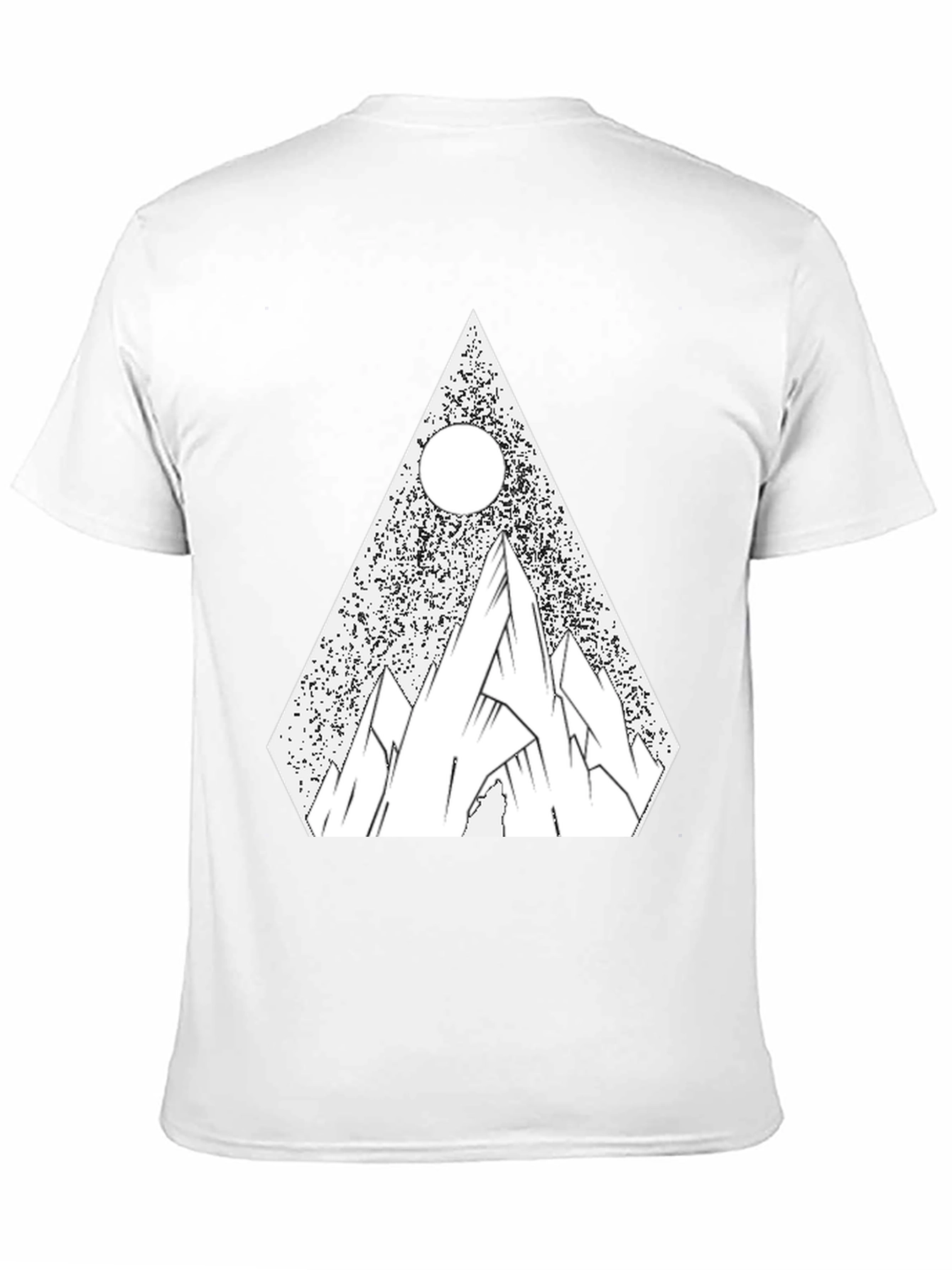 Geometric Mountain T-Shirt - Black
