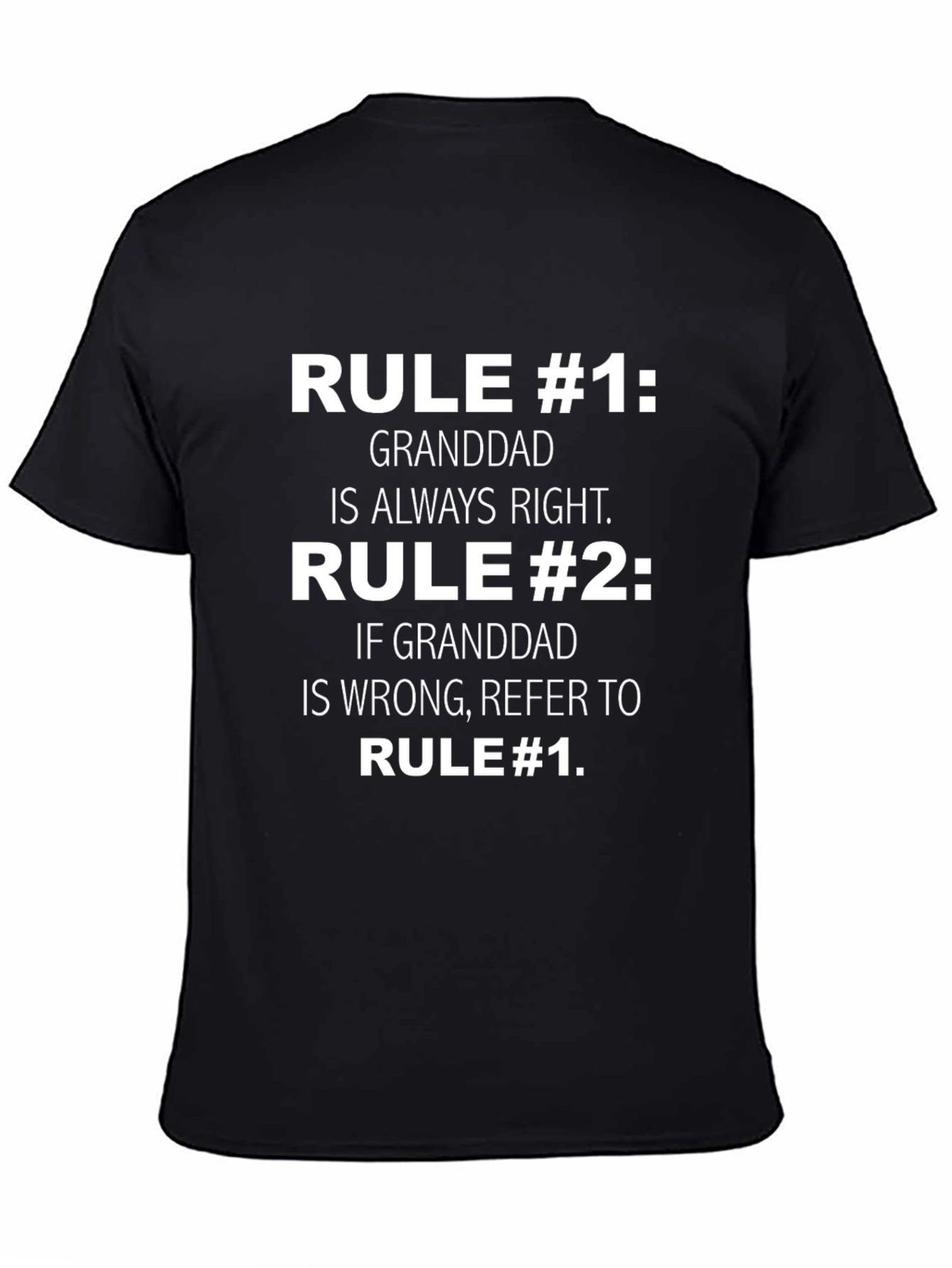 Funny Granddad Rules Graphic T-Shirt