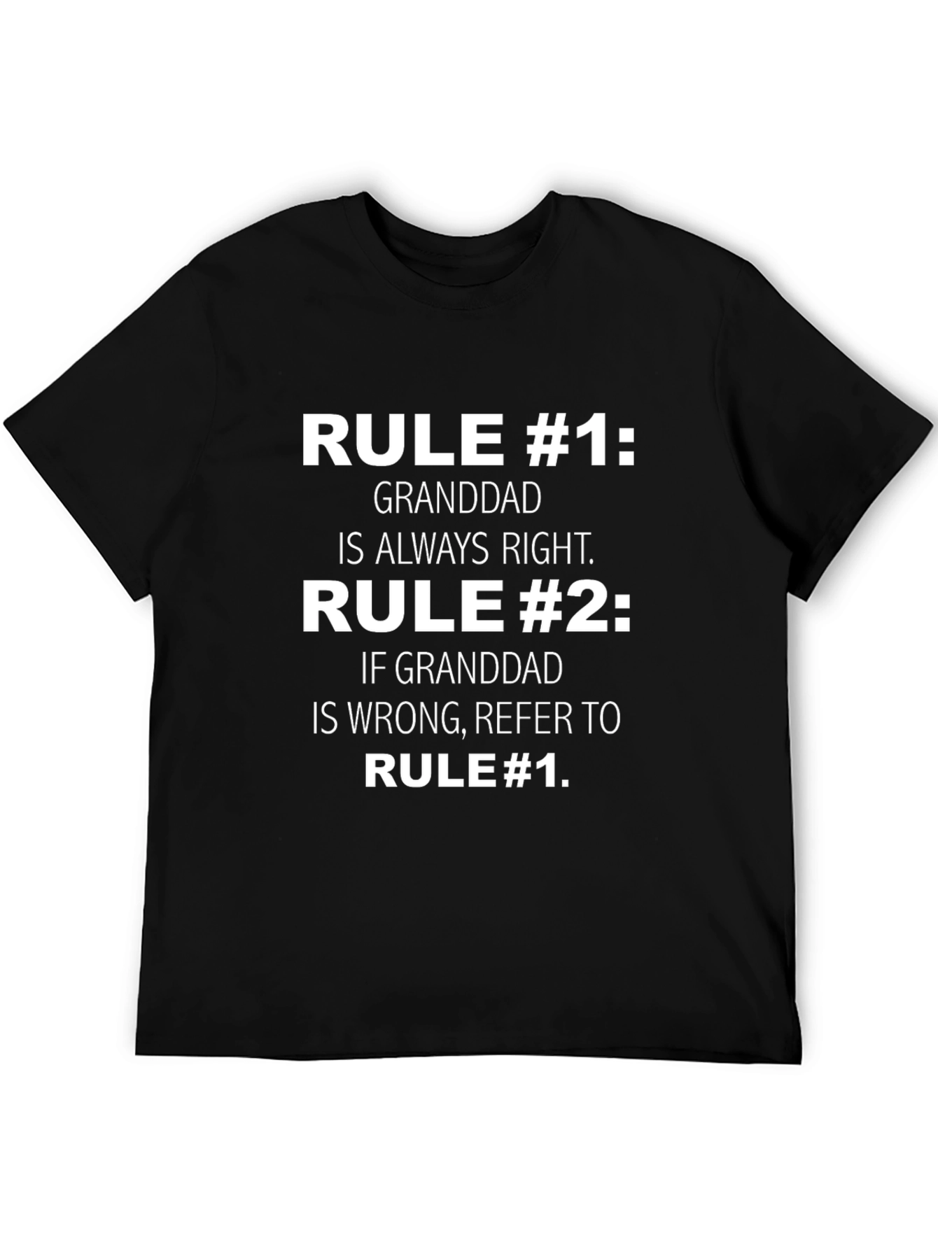 Funny Granddad Rules Graphic T-Shirt