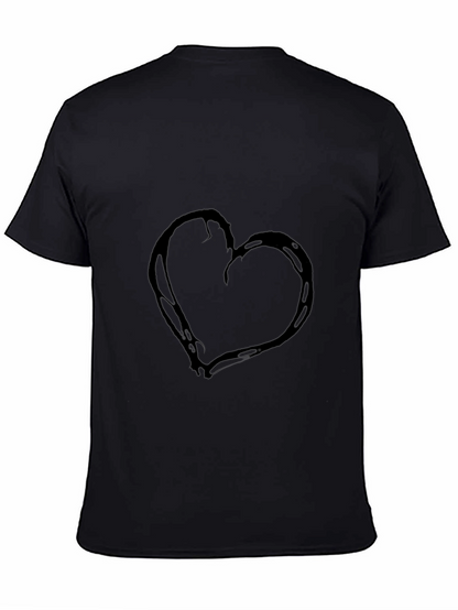 Black Heart Graphic T-Shirt Casual Wear