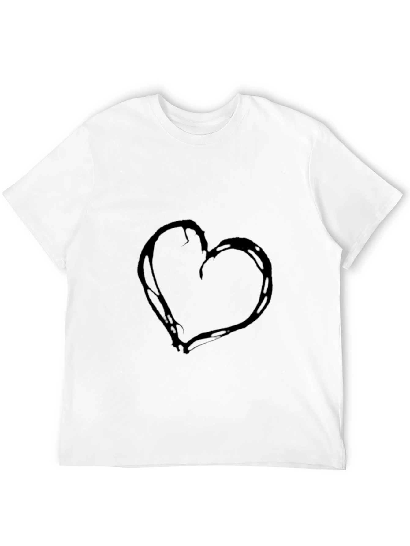 Black Heart Graphic T-Shirt Casual Wear