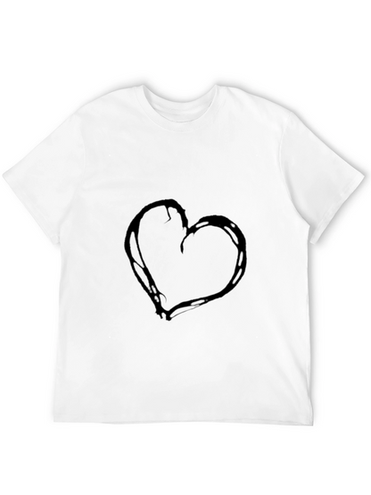 Black Heart Graphic T-Shirt Casual Wear