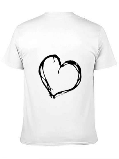 Black Heart Graphic T-Shirt Casual Wear