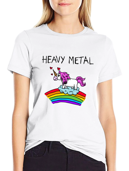 Heavy Metal Unicorn Rainbow T-Shirt