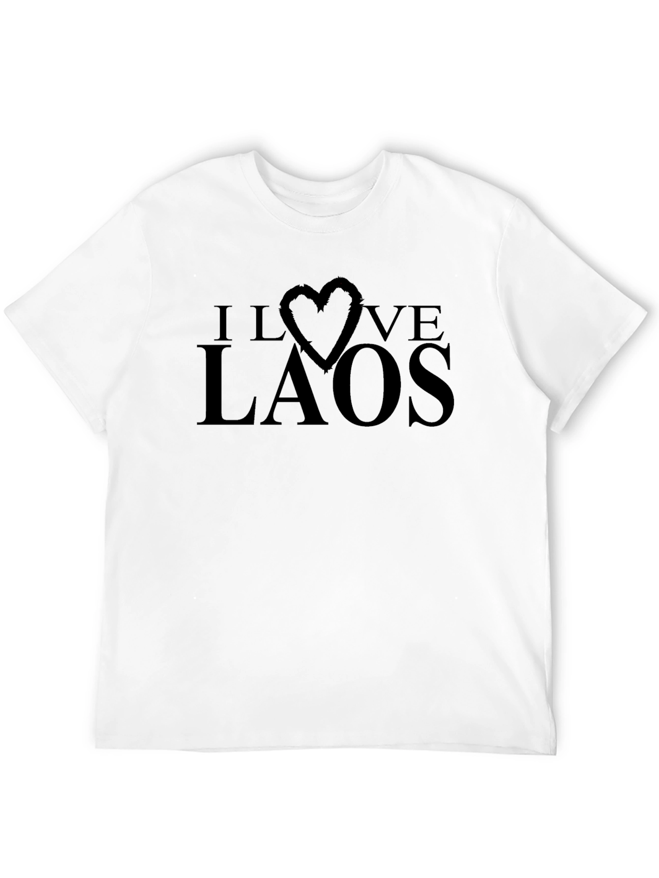 I Love Laos T-Shirt - Graphic Heart Tee