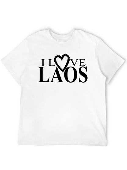 I Love Laos T-Shirt - Graphic Heart Tee