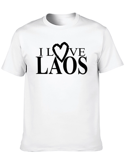 I Love Laos T-Shirt - Graphic Heart Tee