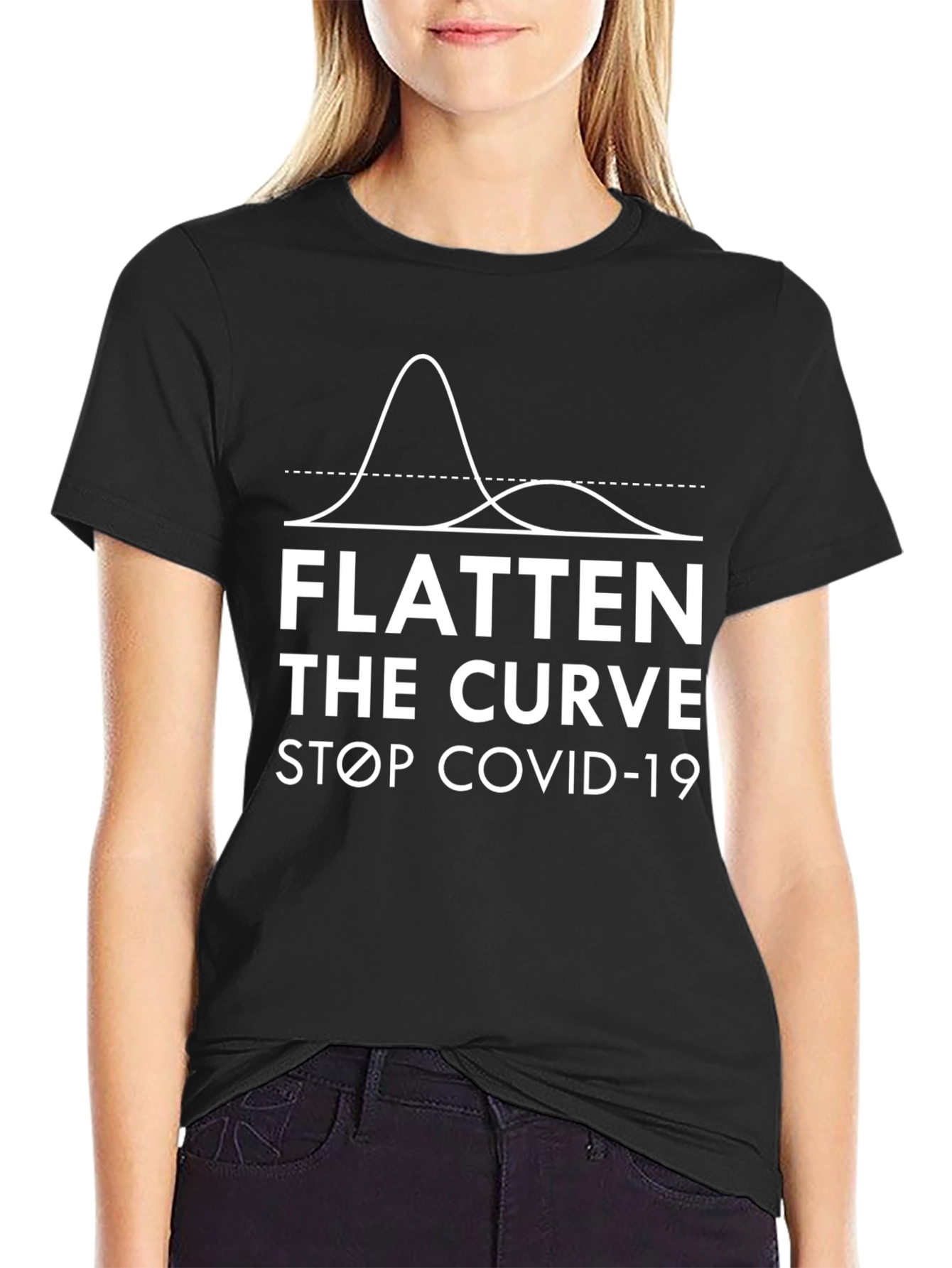 Flatten the Curve T-Shirt - Stop COVID-19 Pandemic
