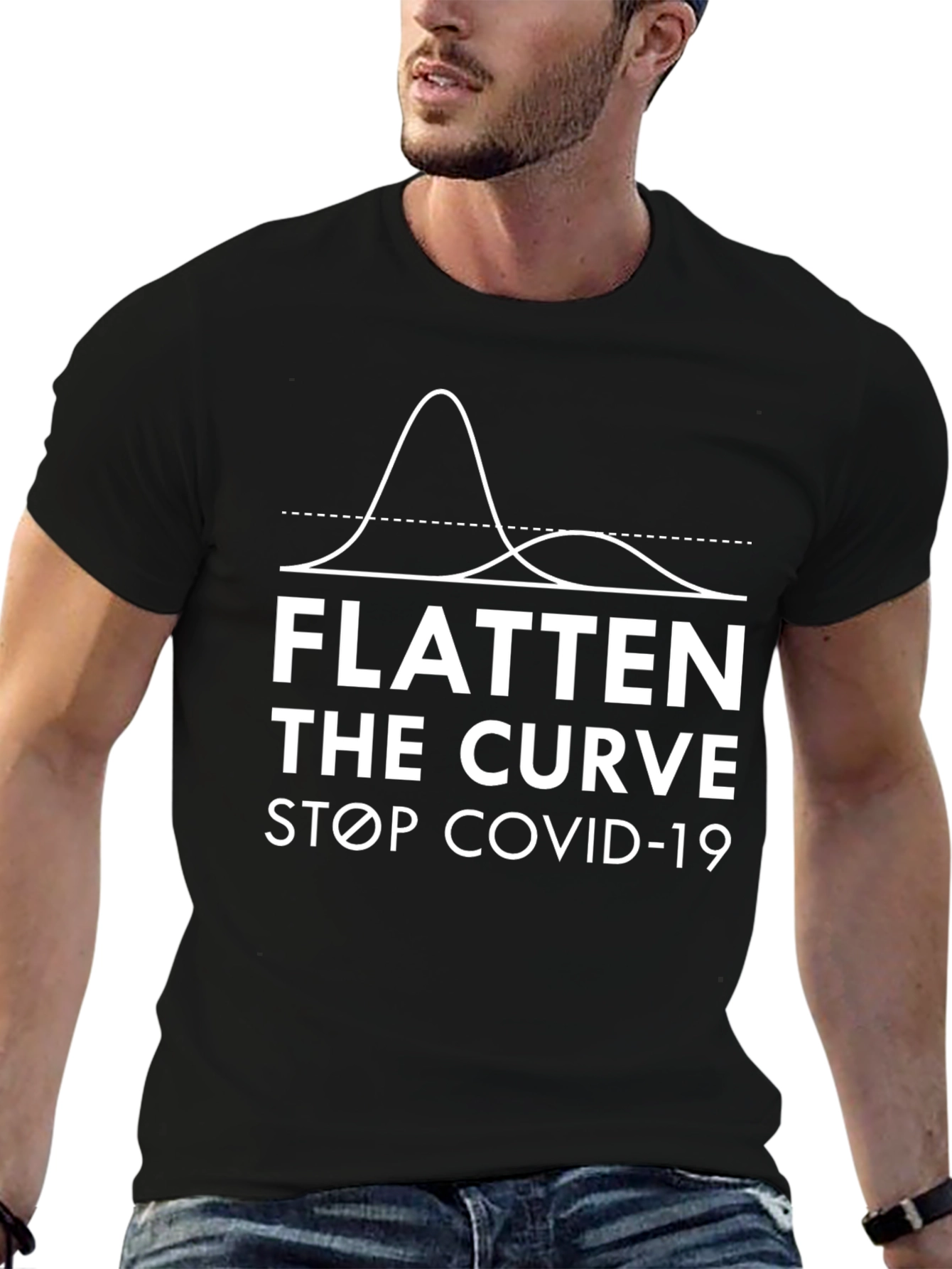Flatten the Curve T-Shirt - Stop COVID-19 Pandemic