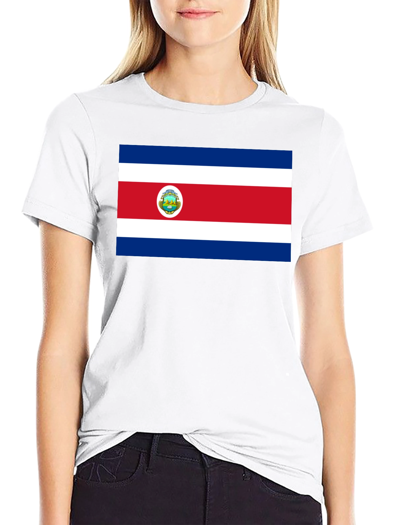 Costa Rica Flag Graphic T-Shirt