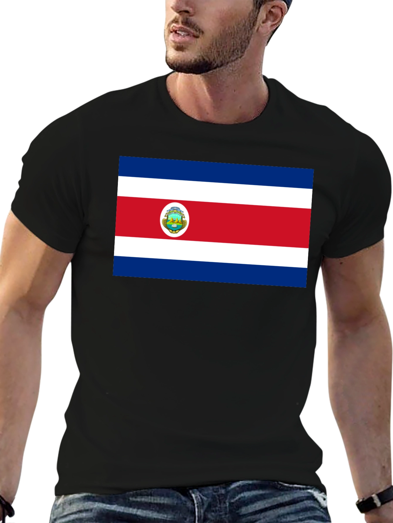 Costa Rica Flag Graphic T-Shirt