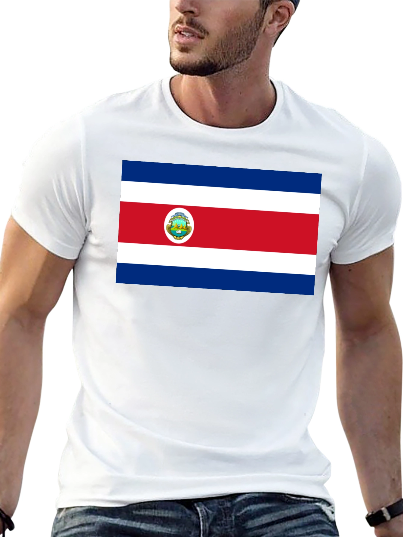 Costa Rica Flag Graphic T-Shirt
