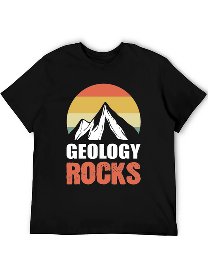 Geology Rocks T-Shirt - Mountain Sunset Graphic Tee