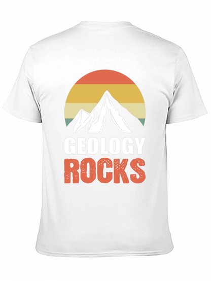 Geology Rocks T-Shirt - Mountain Sunset Graphic Tee