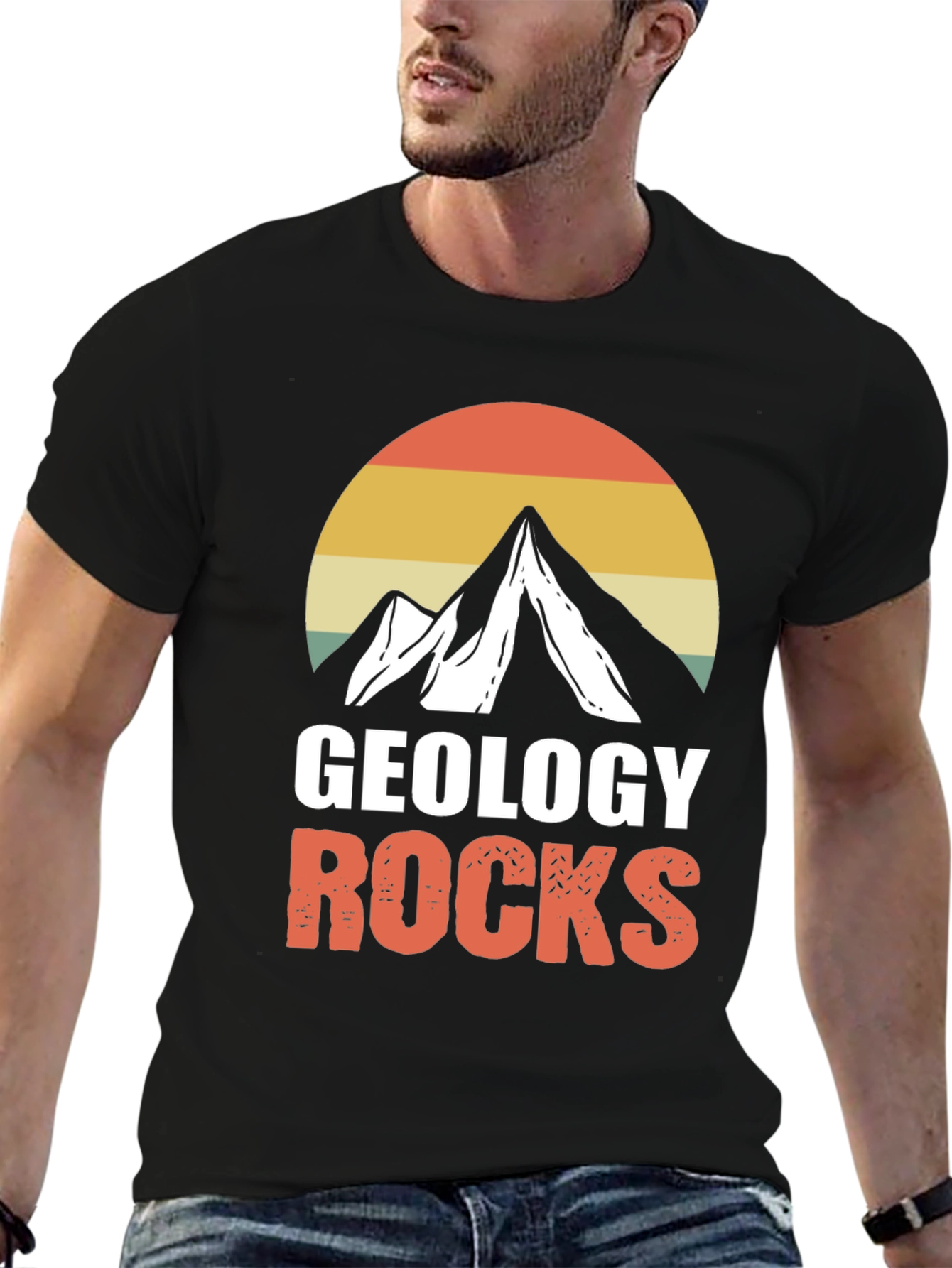Geology Rocks T-Shirt - Mountain Sunset Graphic Tee