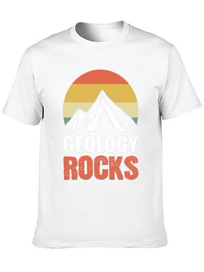Geology Rocks T-Shirt - Mountain Sunset Graphic Tee