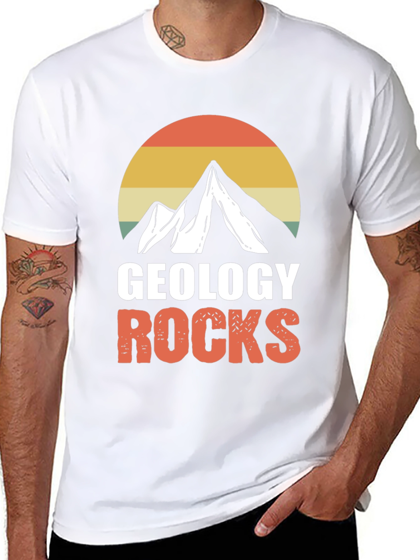 Geology Rocks T-Shirt - Mountain Sunset Graphic Tee