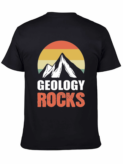 Geology Rocks T-Shirt - Mountain Sunset Graphic Tee