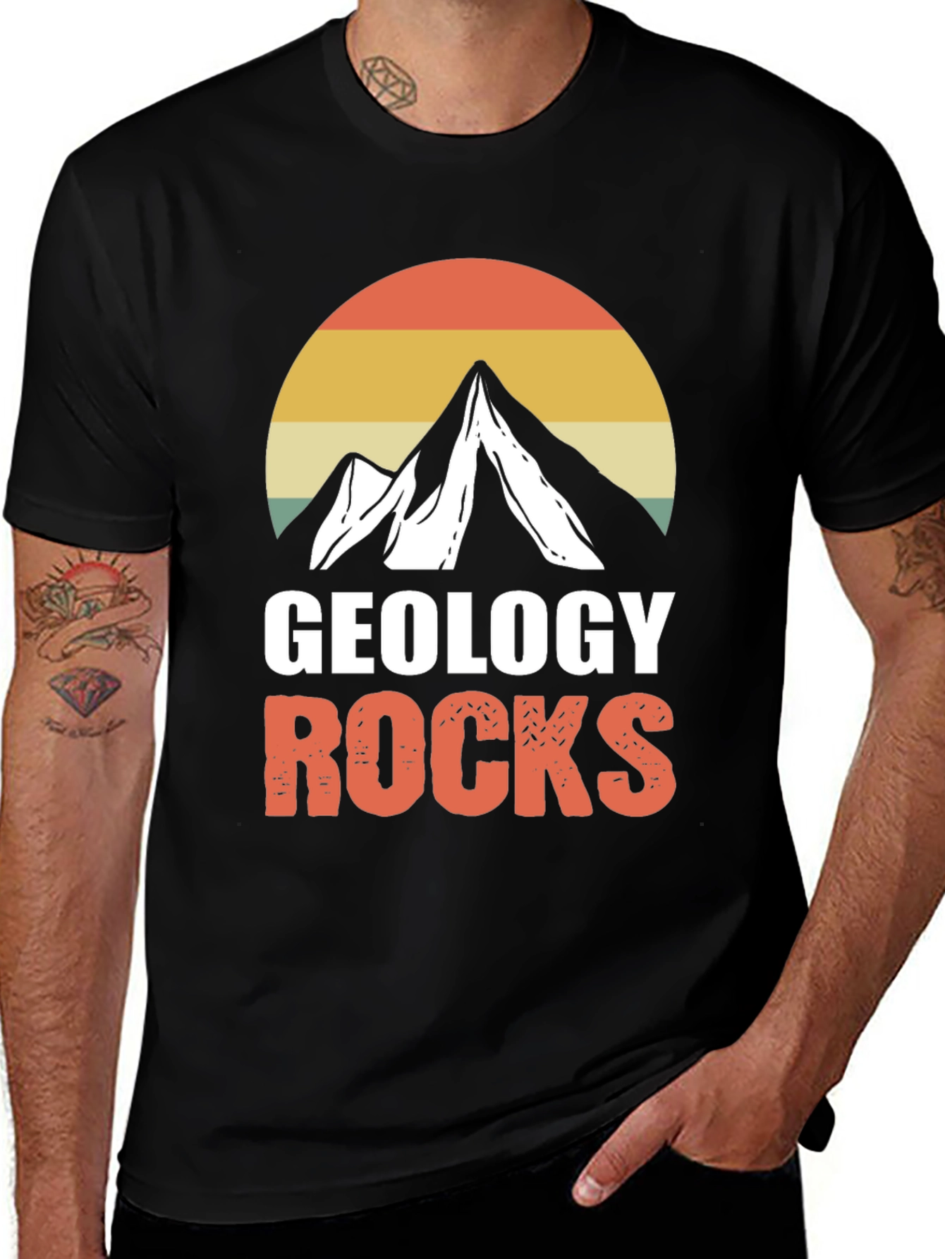 Geology Rocks T-Shirt - Mountain Sunset Graphic Tee