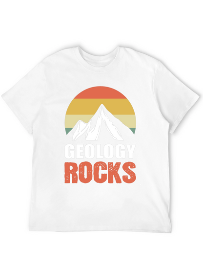 Geology Rocks T-Shirt - Mountain Sunset Graphic Tee