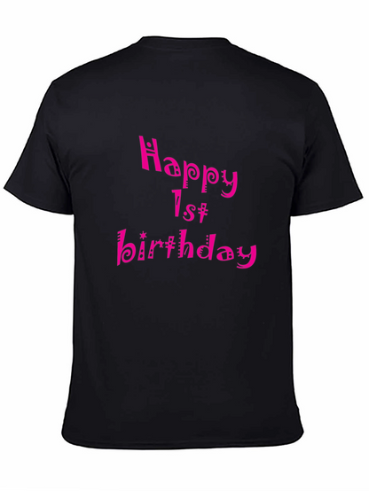Happy 1st Birthday Black T-Shirt