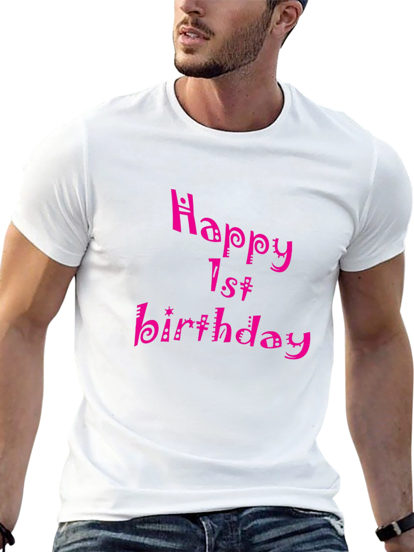 Happy 1st Birthday Black T-Shirt