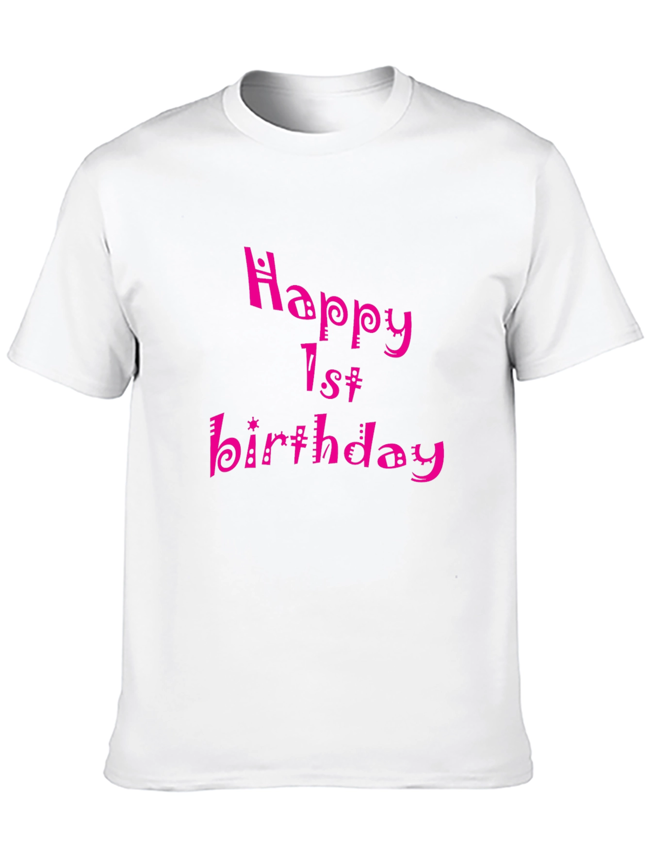 Happy 1st Birthday Black T-Shirt