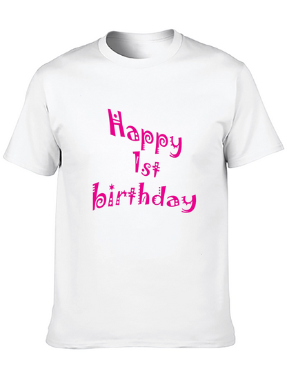 Happy 1st Birthday Black T-Shirt