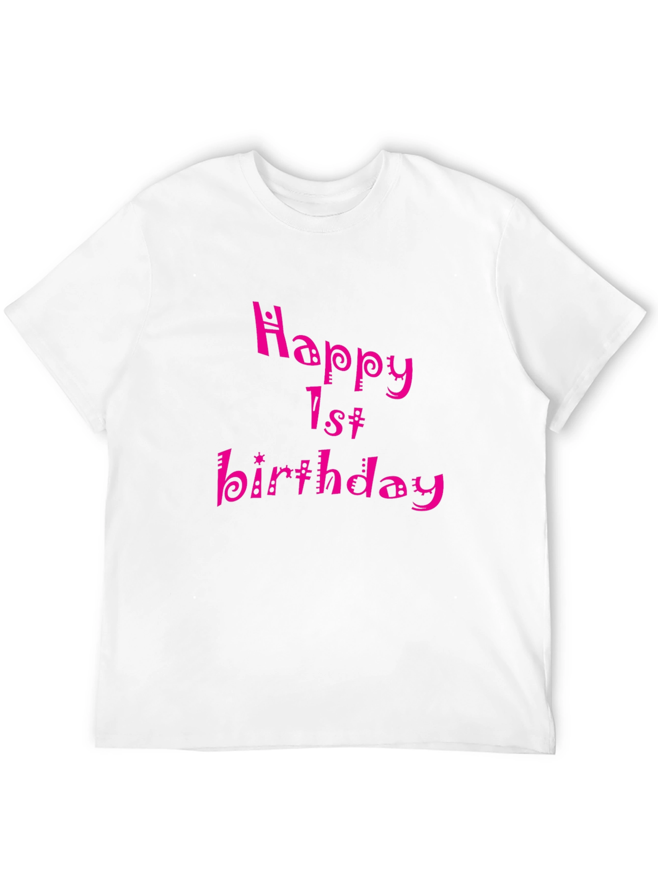 Happy 1st Birthday Black T-Shirt