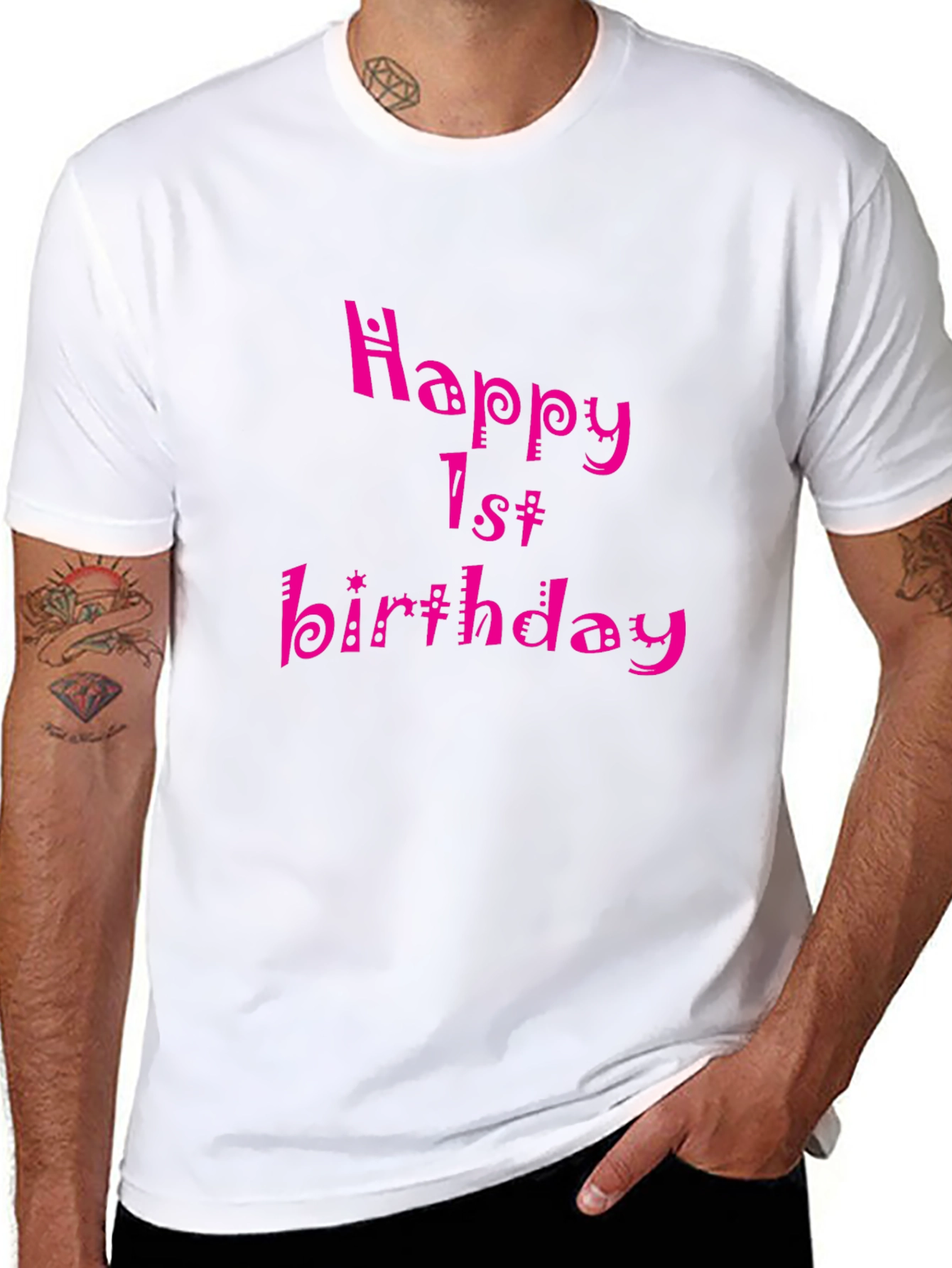 Happy 1st Birthday Black T-Shirt