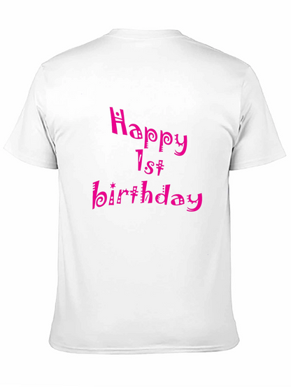 Happy 1st Birthday Black T-Shirt