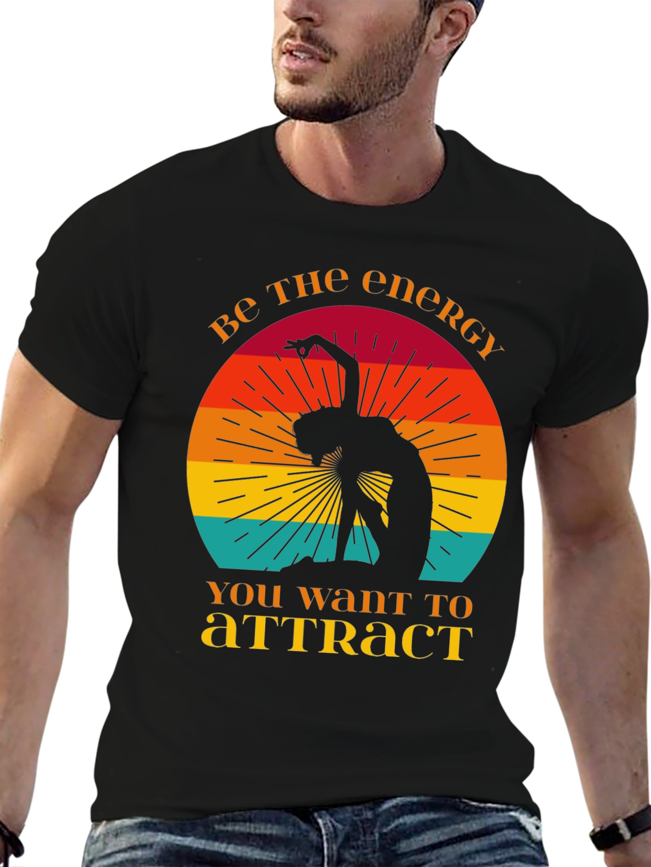 Energy T-Shirt - Retro Yoga Design