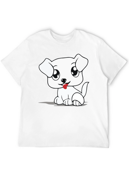 Cute Cartoon Dog Graphic T-Shirt