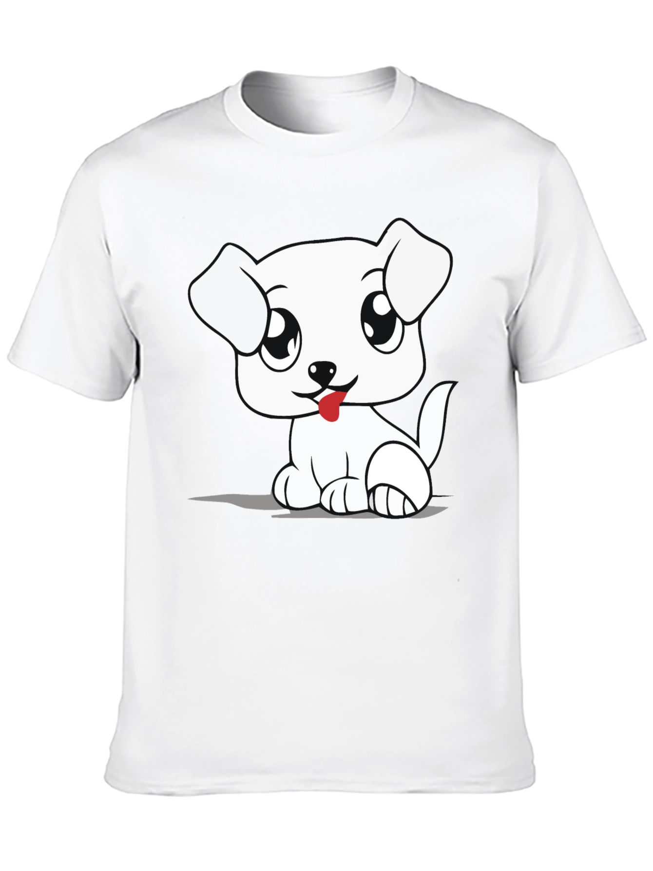 Cute Cartoon Dog Graphic T-Shirt