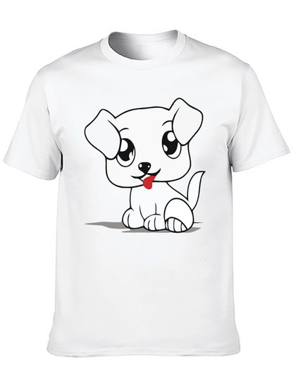 Cute Cartoon Dog Graphic T-Shirt