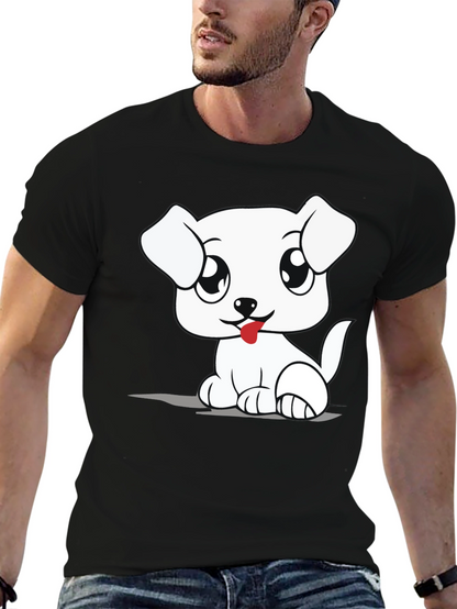 Cute Cartoon Dog Graphic T-Shirt