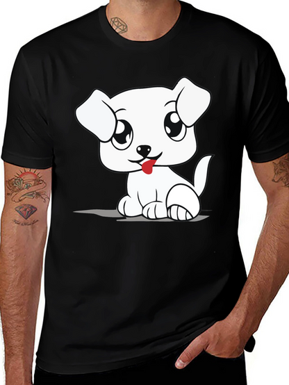 Cute Cartoon Dog Graphic T-Shirt