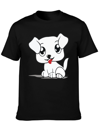 Cute Cartoon Dog Graphic T-Shirt