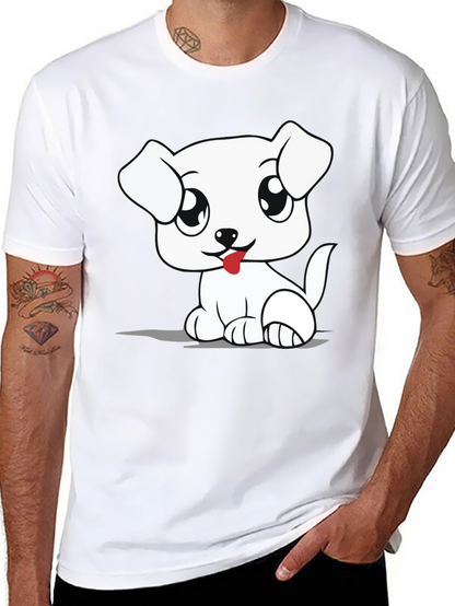 Cute Cartoon Dog Graphic T-Shirt