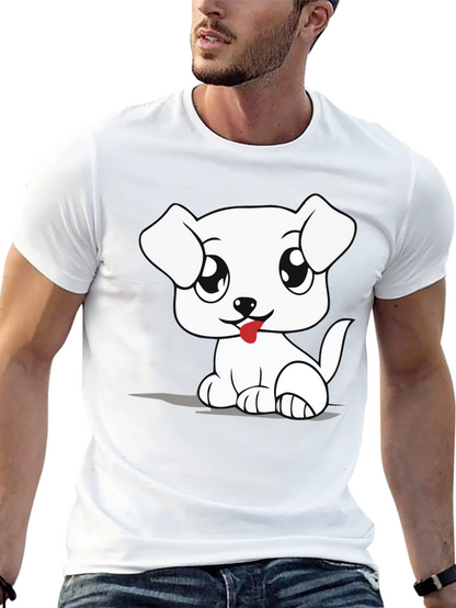 Cute Cartoon Dog Graphic T-Shirt
