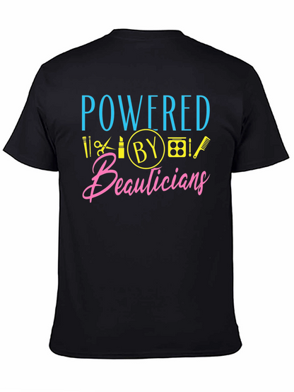 Powered By Beauticians Graphic Tee - Black