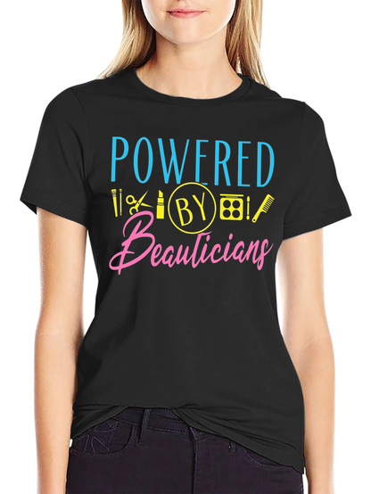 Powered By Beauticians Graphic Tee - Black