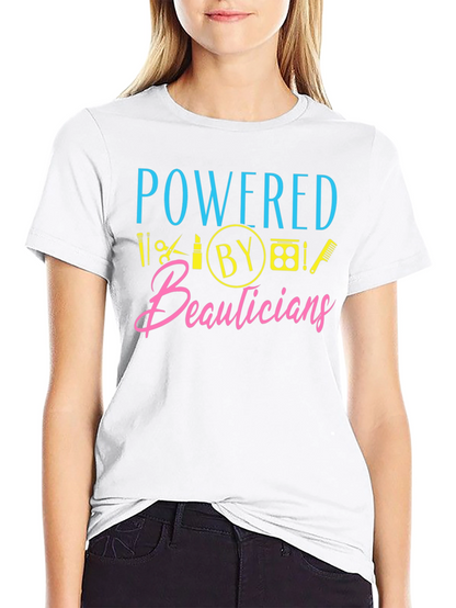 Powered By Beauticians Graphic Tee - Black