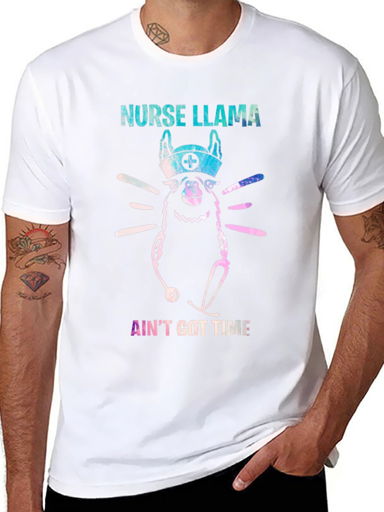 Nurse Llama T-Shirt - Aint Got Time