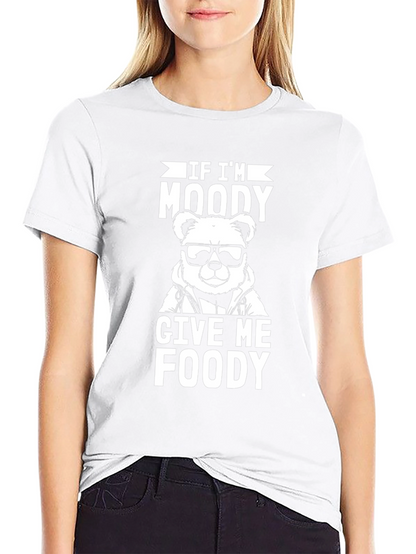 Moody Bear Foody Black Graphic T-Shirt