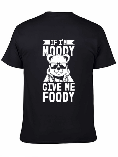 Moody Bear Foody Black Graphic T-Shirt